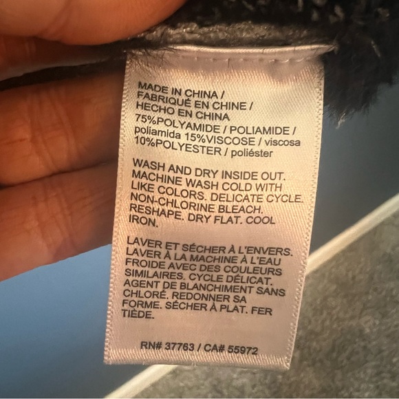 Ella Rafaella Womens Zebra Print Faux Hair Mock Neck Long Sleeve Sweater Medium - Picture 8 of 10